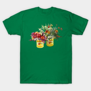 Mexican flower bouquet salsa can vase cinco de mayo decoration green T-Shirt